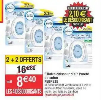 Cora x Carrefour Rafraîchisseur d'air pureté de coton febreze offre