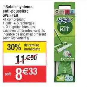 Cora x Carrefour Balais système anti-poussière swiffer offre