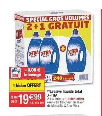 Cora x Carrefour Lessive liquide total x-tra offre