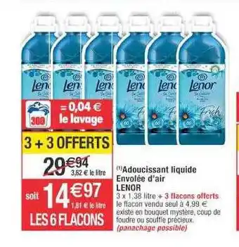 Cora x Carrefour Adoucissant liquide envolée d'air lenor offre