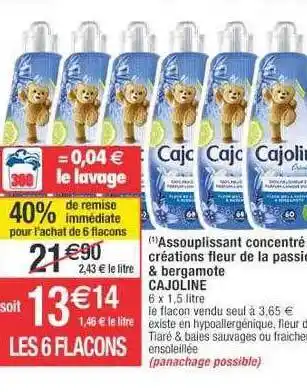 Assouplissant concentré créations fleur de la passion & bergamote cajoline