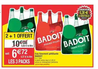 Cora x Carrefour Eau finement pétillante badoit offre