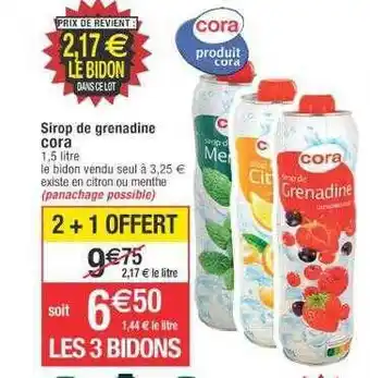 Sirop de grenadine cora