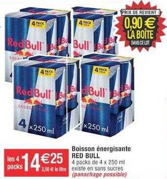 Cora x Carrefour Boisson énergisante red bull offre