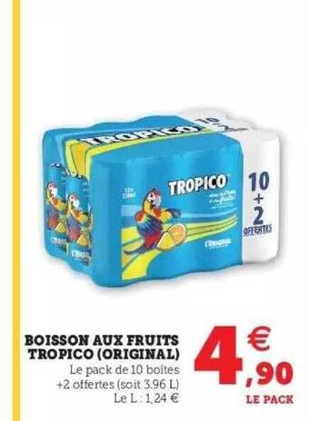 Hyper U Boisson aux fruits tropico offre