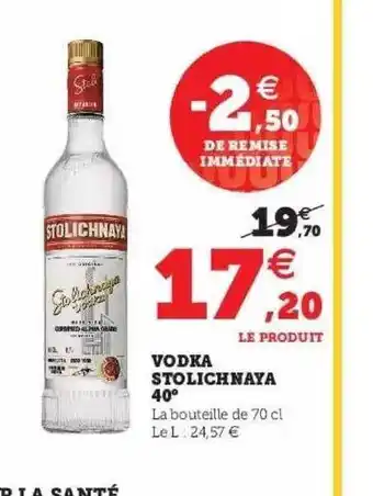 Vodka stolichnaya 40°
