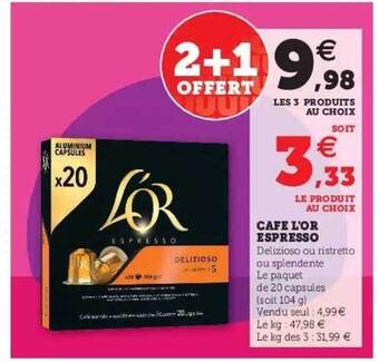 Hyper U Café l'or espresso offre