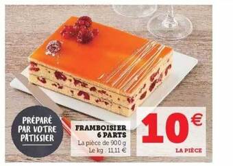 Hyper U Framboisier 6 parts offre