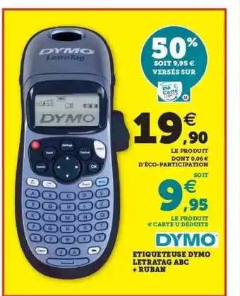 Hyper U Etiqueteuse dymo letratag abc + ruban offre