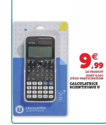 Hyper U Calculatrice scientifique u offre
