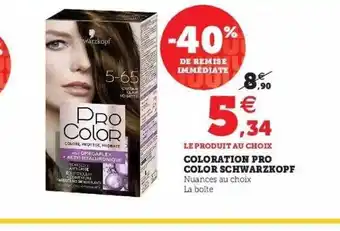 Hyper U Coloration pro color schwarzkopf offre