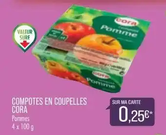 Compotes en coupelles cora