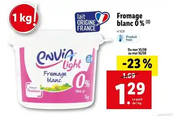 Lidl Fromage blanc 0% offre