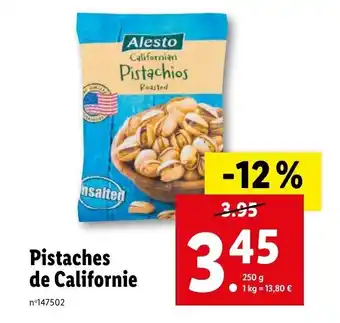 Lidl Pistaches de californie offre