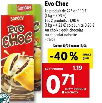 Lidl Evo choc offre