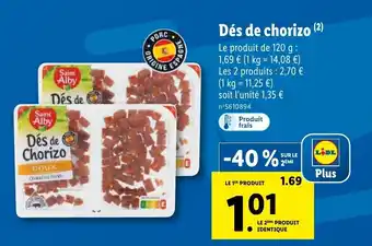 Lidl Dés de chorizo offre