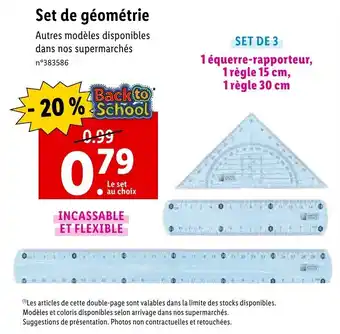 Lidl Set de géométrie offre
