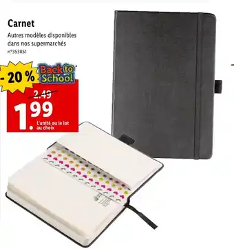 Lidl Carnet offre