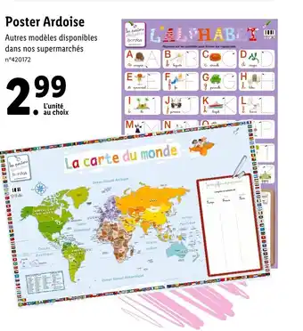 Lidl Poster ardoise offre