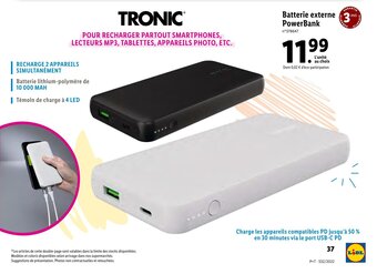 Lidl Batterie externe powerbank offre