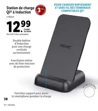 Lidl Station de charge qi à induction offre