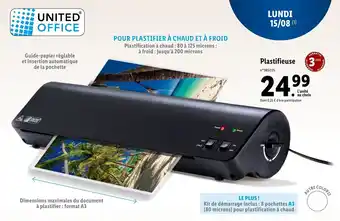 Lidl Plastifieuse offre