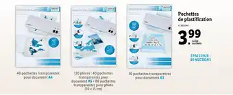 Pochettes de plastification