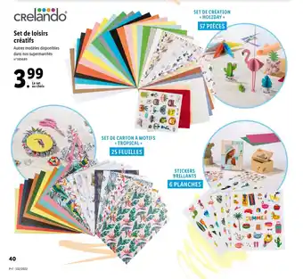 Lidl Set de loisirs créatifs offre