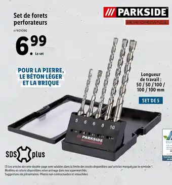 Lidl Set de forets perforateurs offre