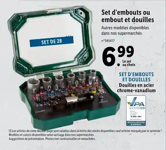 Lidl Set d'embouts ou embout et douilles offre