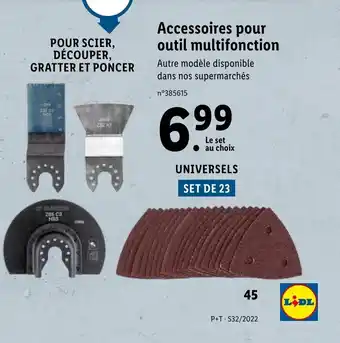 Lidl Accessoires pour outil multifonction offre