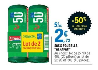 E.Leclerc Sacs Poubelle Alfapac offre