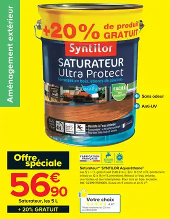 Castorama Saturateur SYNTILOR Aquarénthane offre