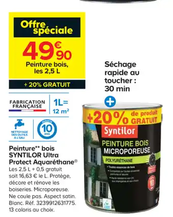 Castorama Peinture bois Syntilor Ultra offre