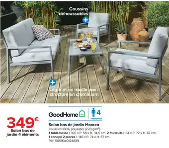 Castorama Salon bas de jardin Moorea offre