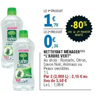 E.Leclerc Nettoyant Ménager L'Arbre Vert offre