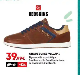 Sport 2000 Chaussures villami redskins offre