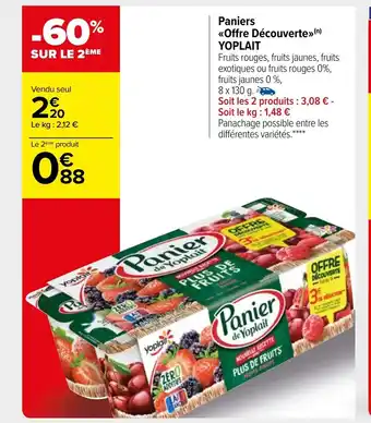 Carrefour Market Yoplait Paniers Offre Découverte offre