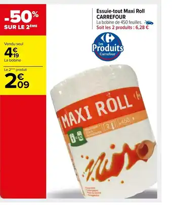 Carrefour Market Carrefour Essuie-Tout Maxi Roll offre
