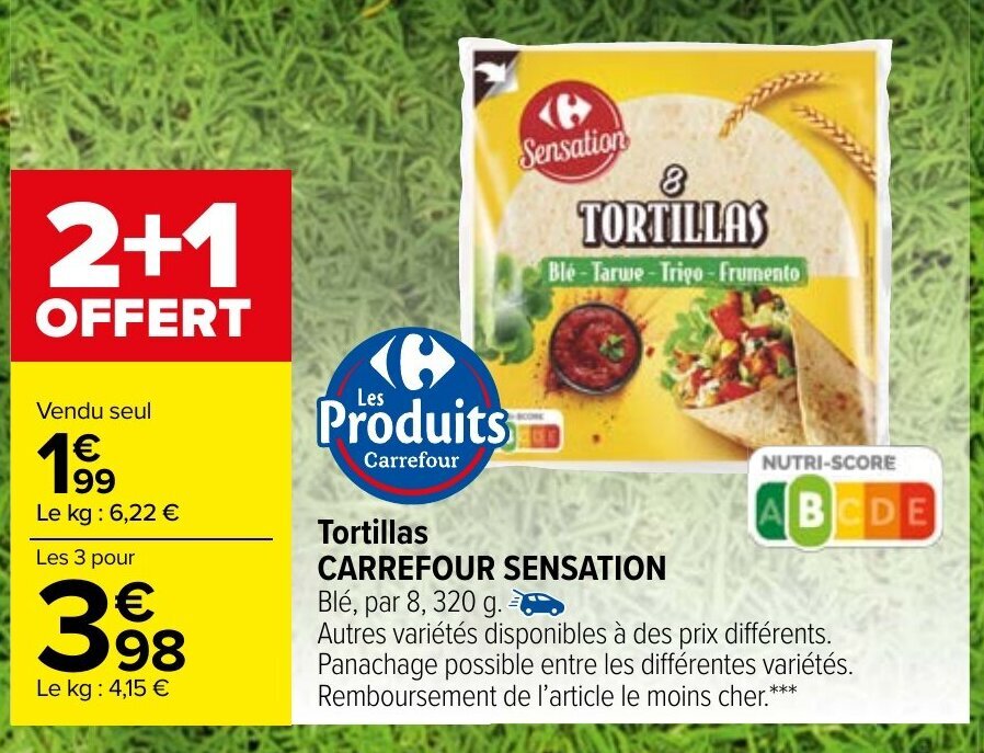 Promo Carrefour Sensation Tortillas chez Carrefour Market
