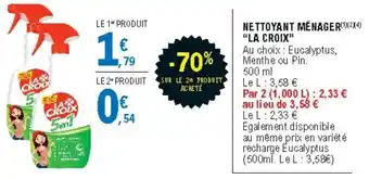E.Leclerc Nettoyant Ménager La Croix offre