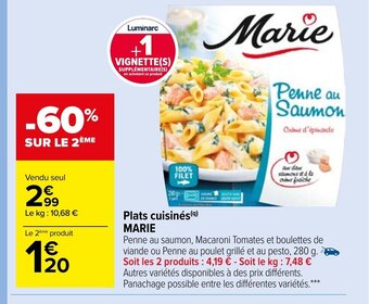 Carrefour Market Marie Plats Cuisinés offre