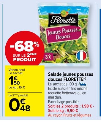 Florette Salade Jeunes Pousses douces