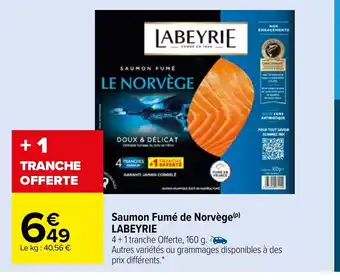 Carrefour Market Labeyrie Saumon Fumé de Norvège offre