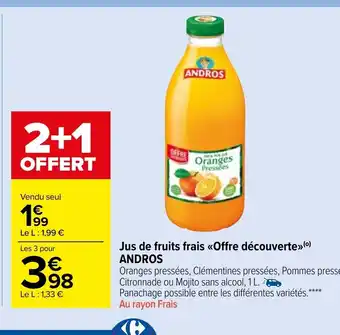 Carrefour Market Andros de Fruits Frais Offre Découverte offre