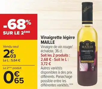 Carrefour Maille vinaigre balsamique offre