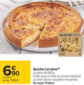 Carrefour Quiche lorraine offre