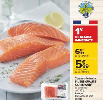 Carrefour Filière qualité carrefour 2 pavés de truite offre