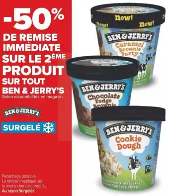 Carrefour Ben & jerry's bon plan sur tout ben & jerry's offre