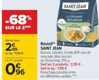 Carrefour Saint jean ravioli offre